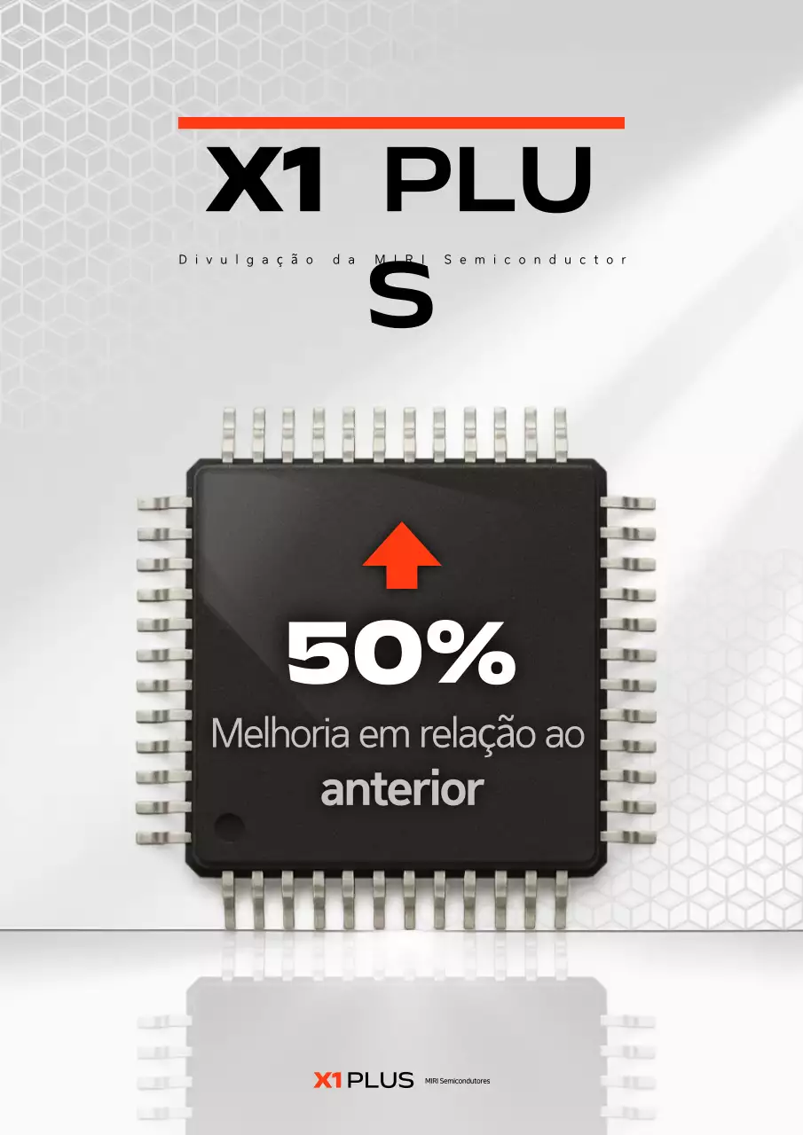 Anúncio de semicondutores modernos cinza