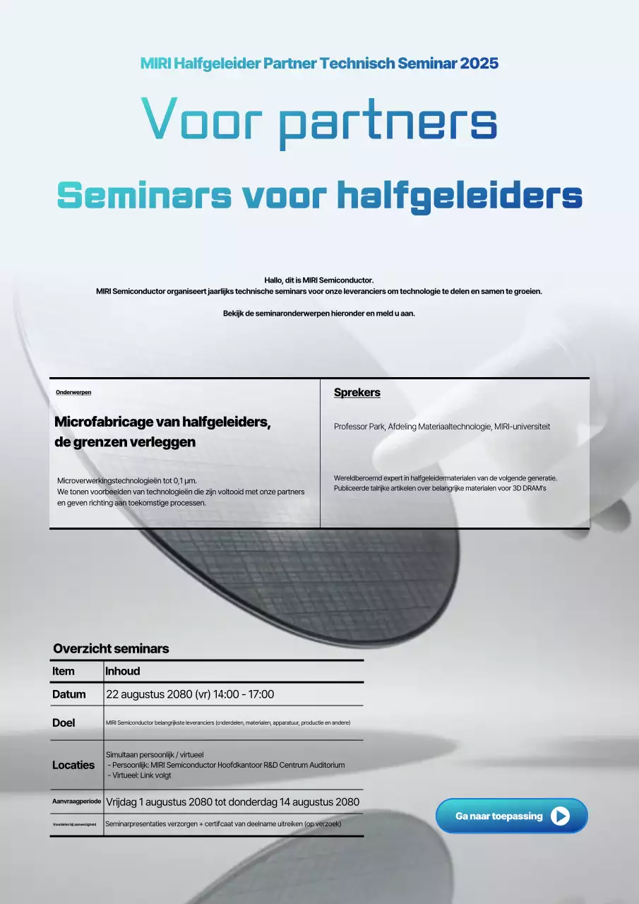 Blauwe moderne seminargids