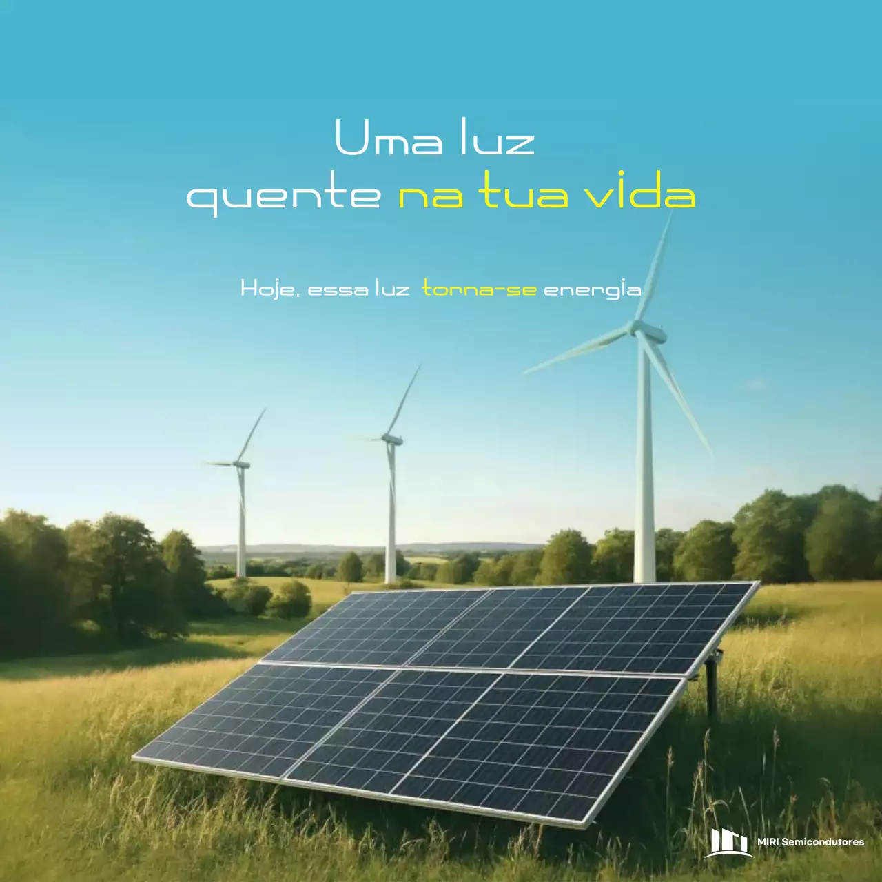 Promoção de Energia Moderna Azul Celeste
