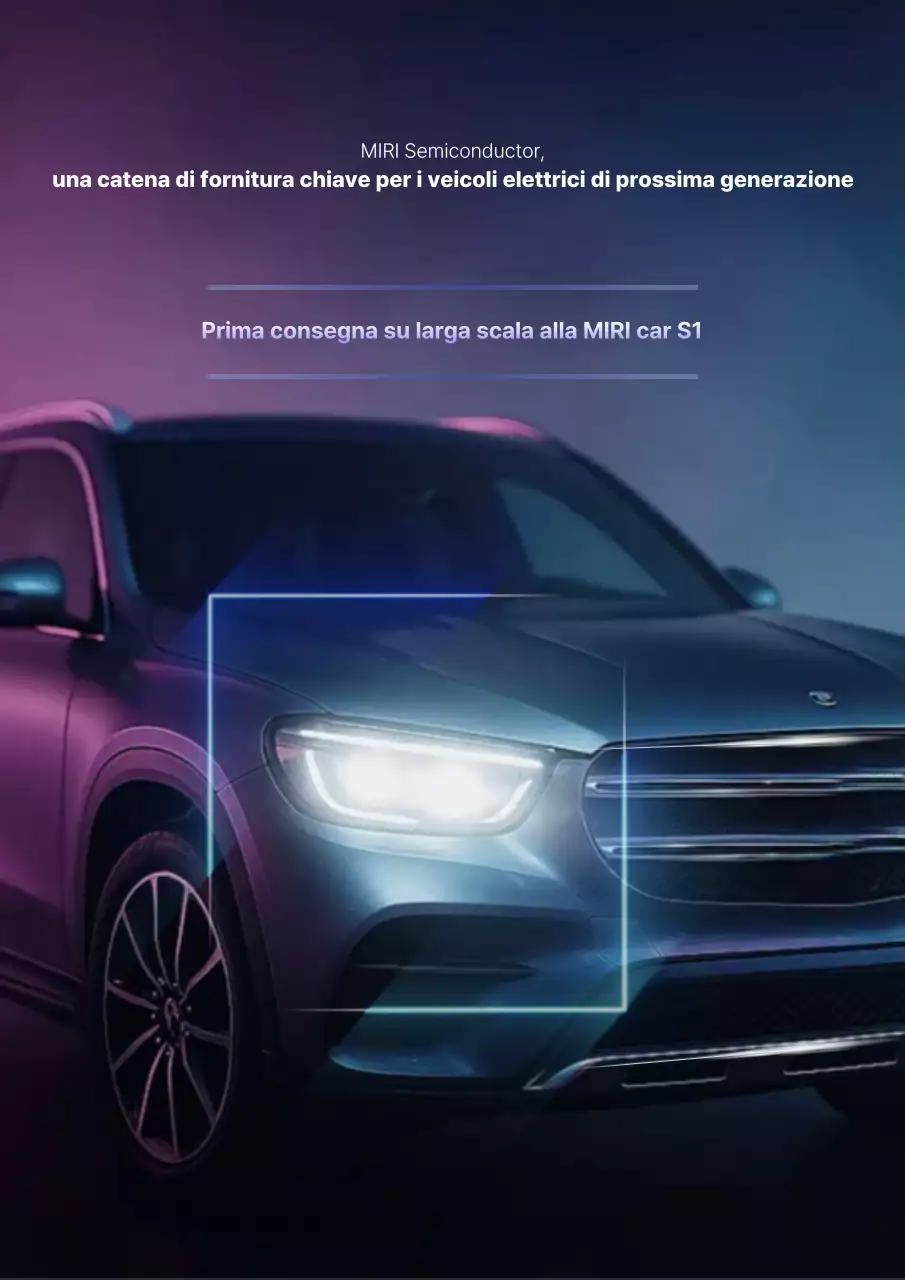 Pubblicità di un'auto elettrica moderna al neon