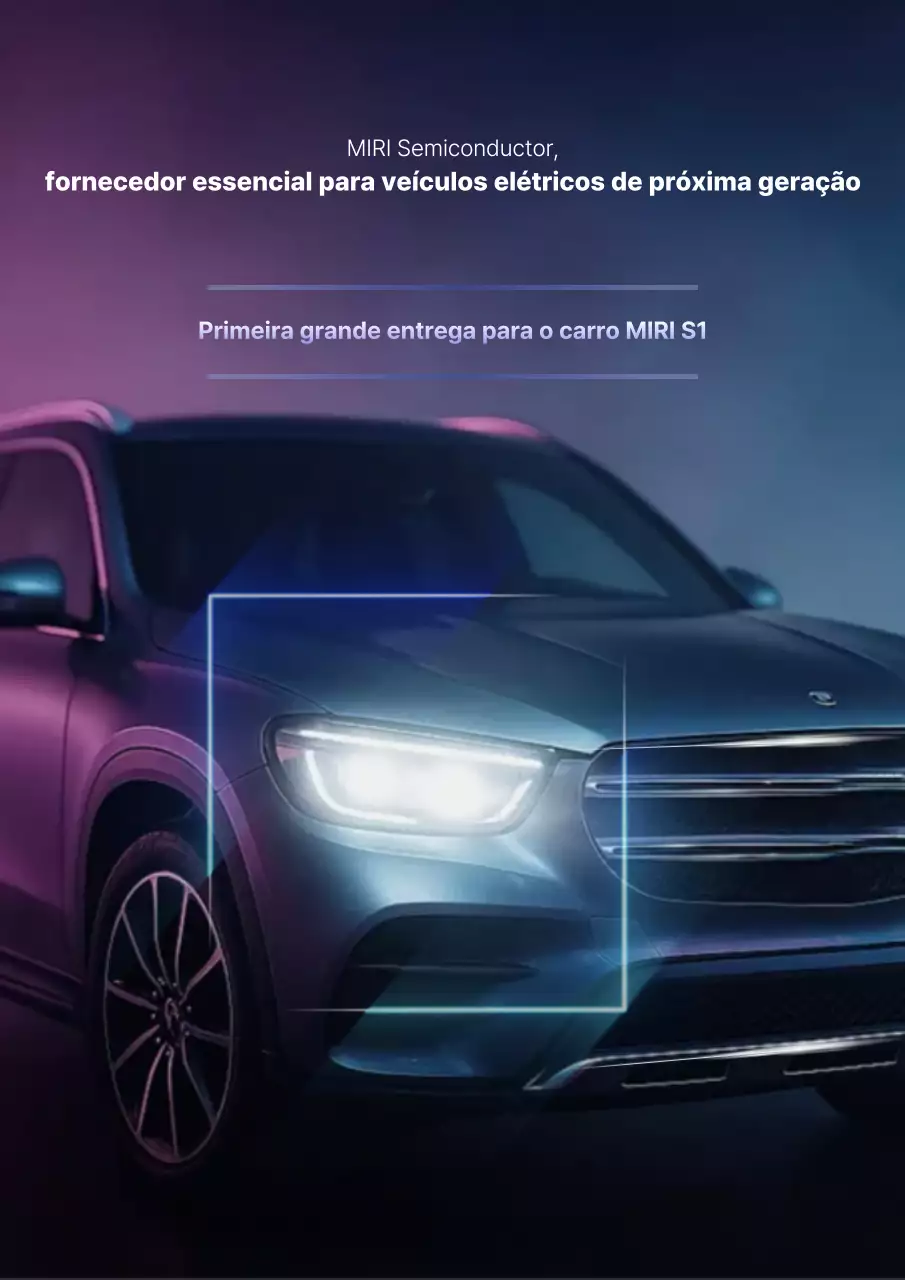 Anúncio de carro elétrico moderno de neon