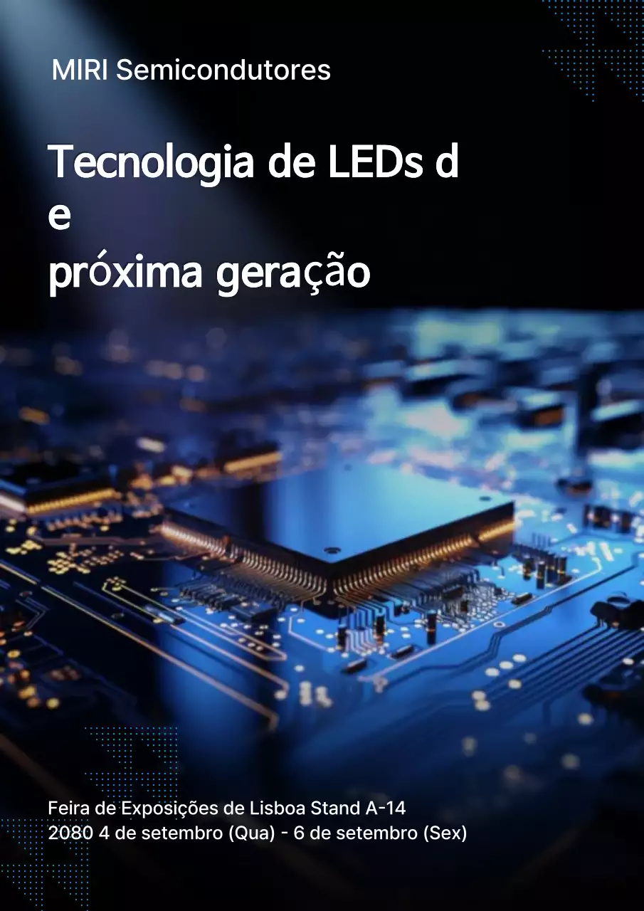 Exposição de Tecnologia Moderna Azul