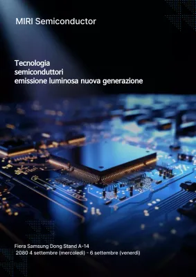 Mostra di tecnologia moderna blu