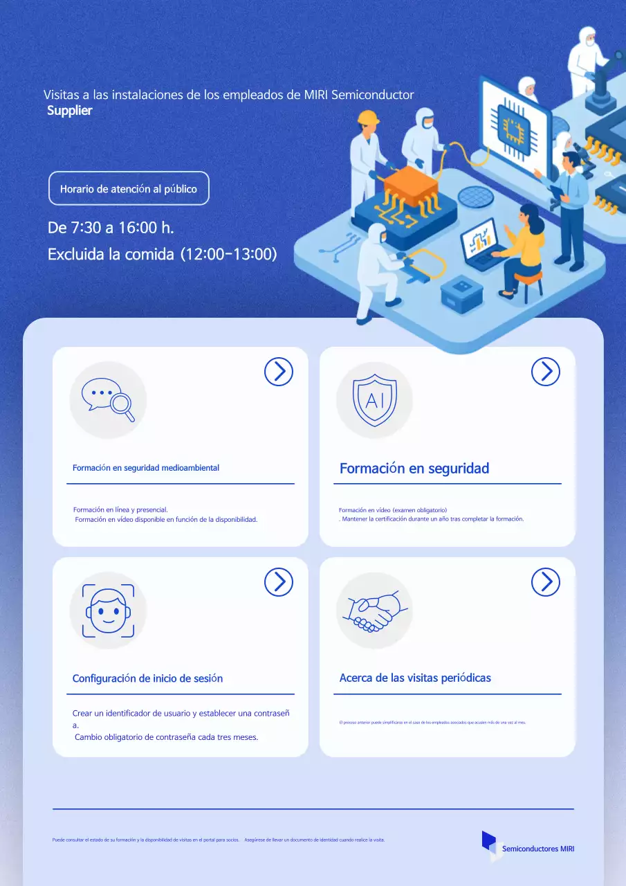 Aviso sobre la visita a Blue Modern