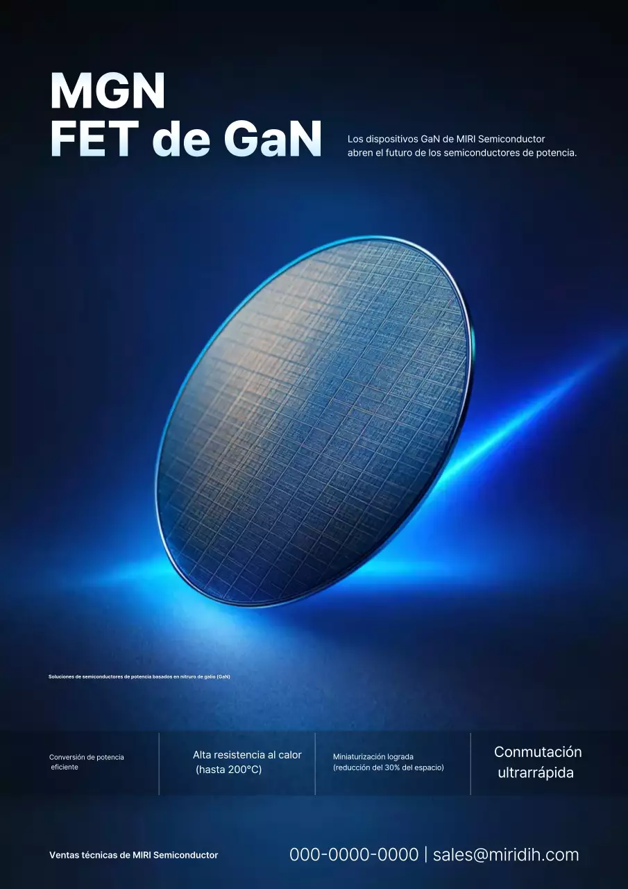 Promoción de semiconductores modernos azules