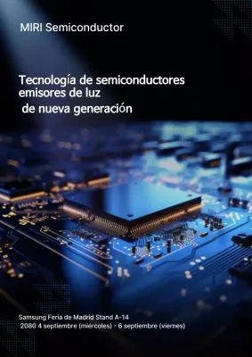 Exposición de tecnología moderna azul