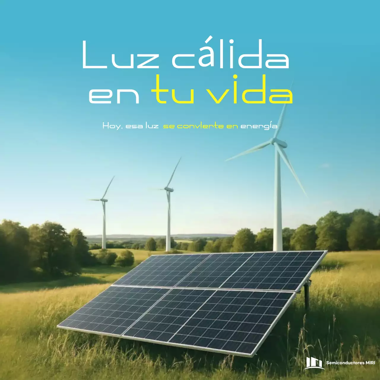 Promoción de energía moderna Sky Blue