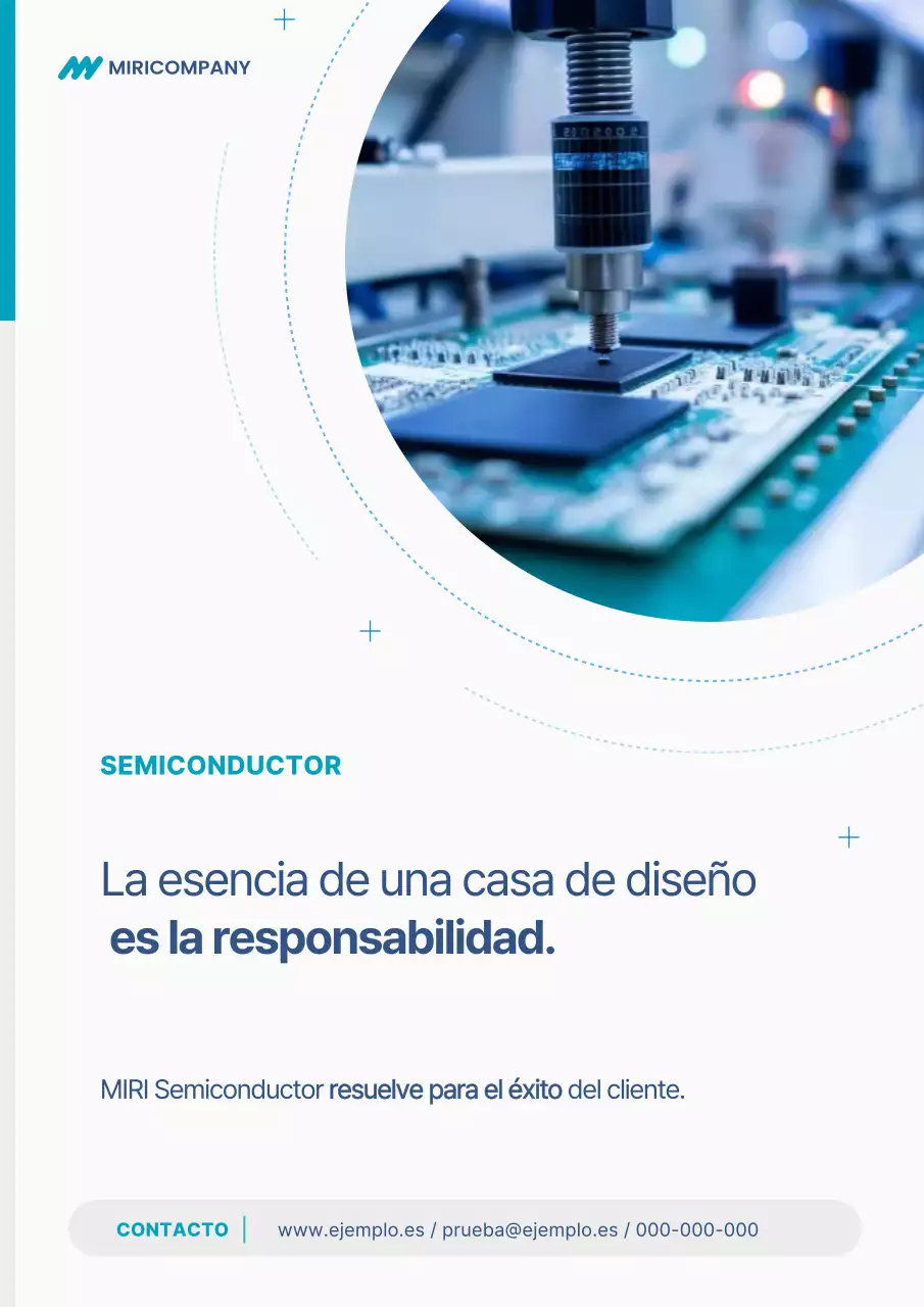 Promoción de una casa de diseño de semiconductores blancos sencillos