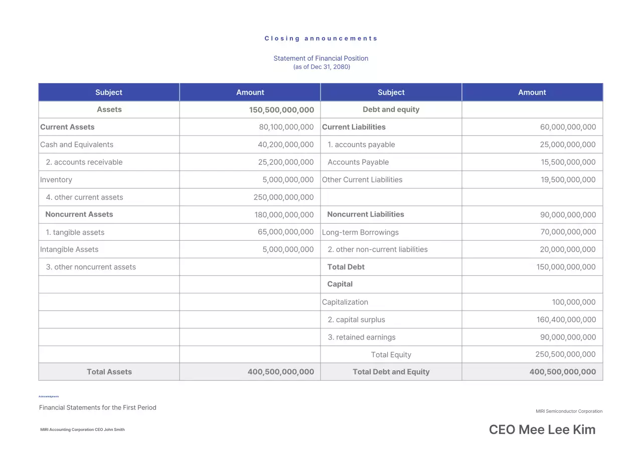 Blue Clean Financial Report Guide