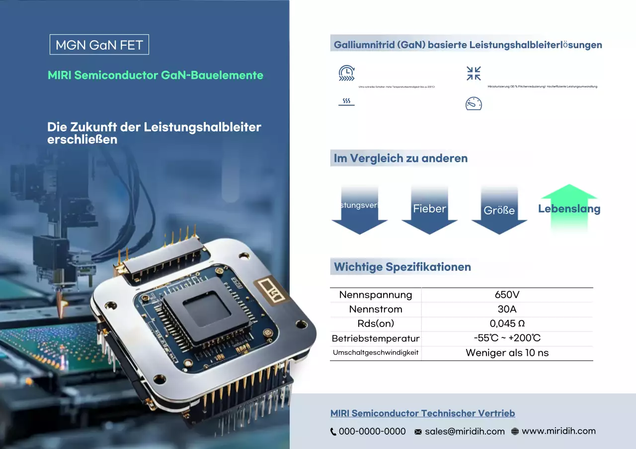 Blaue moderne Halbleiterproduktwerbung
