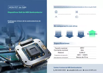 Promoción de productos semiconductores modernos azules