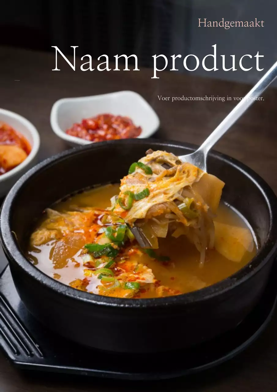 donkergekleurde promotiematerialen voor voedsel