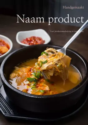 donkergekleurde promotiematerialen voor voedsel