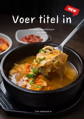 donkergekleurde promotiematerialen voor voedsel