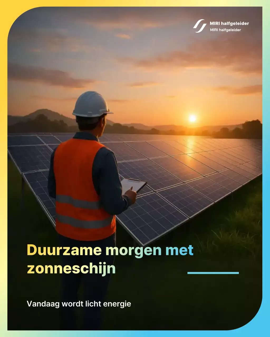 Gele moderne energieadvertentie