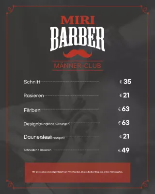 Roter Vintage Barbershop-Führer
