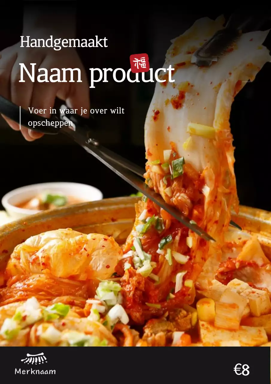 donkergekleurde promotiematerialen voor voedsel