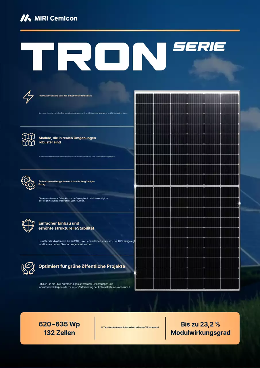 Blaue moderne Solarproduktwerbung