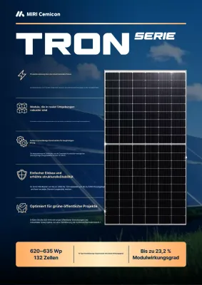 Blaue moderne Solarproduktwerbung