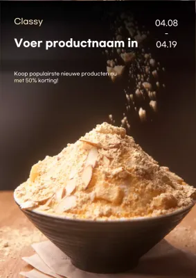 donkergekleurde promotiematerialen voor voedsel