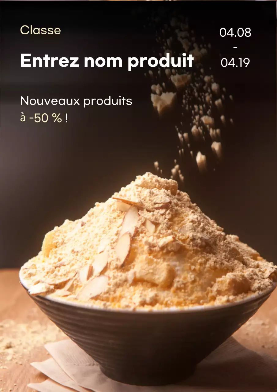 matériel promotionnel alimentaire de couleur foncée