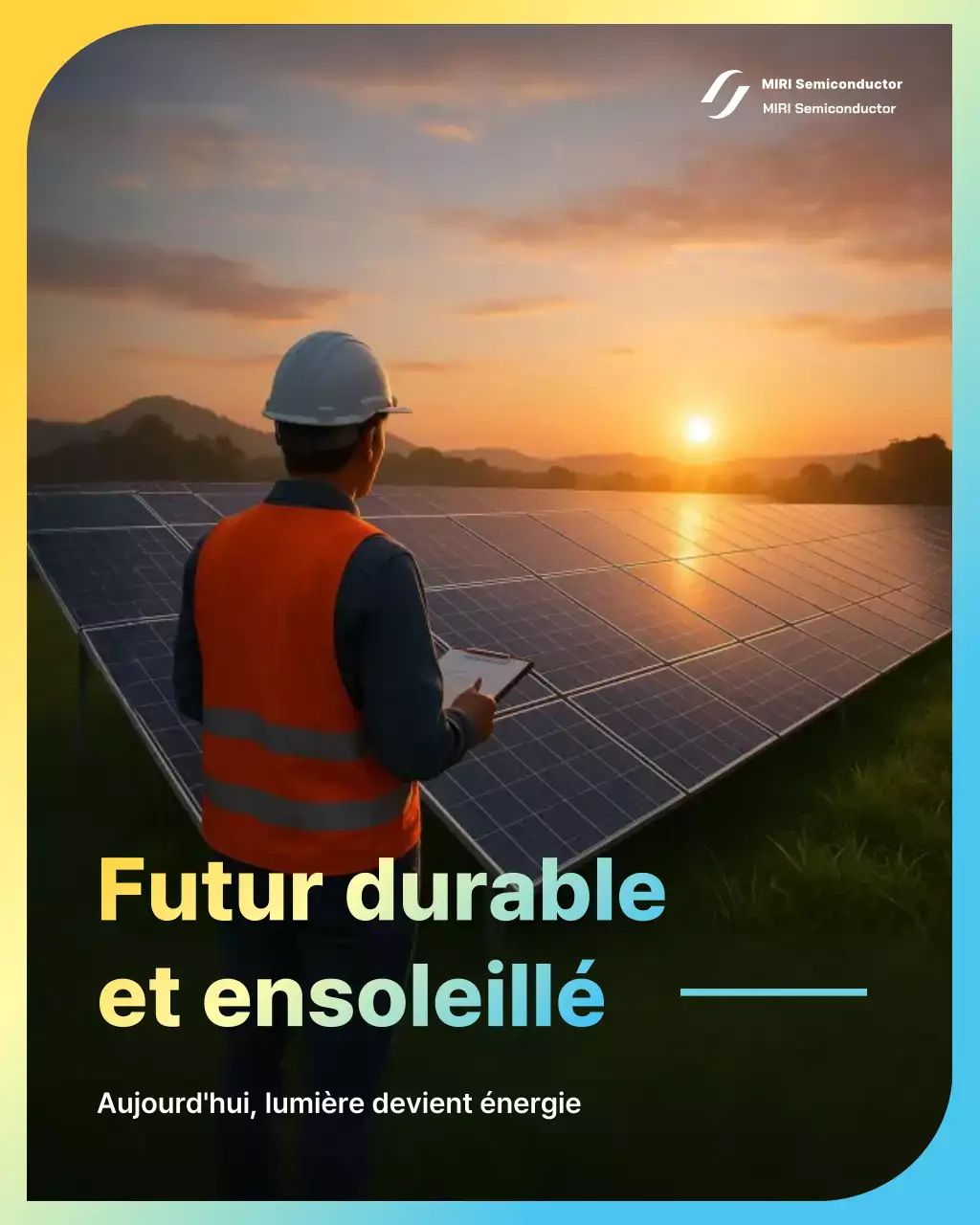 Publicité jaune sur l'énergie moderne