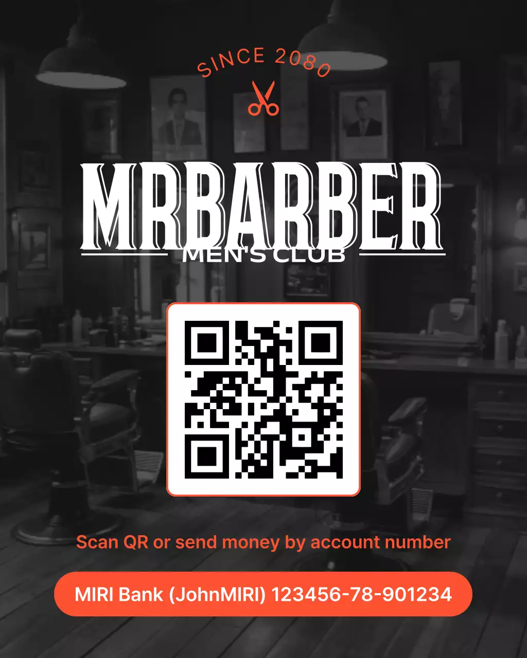 Black Vintage Barbershop Advertisement