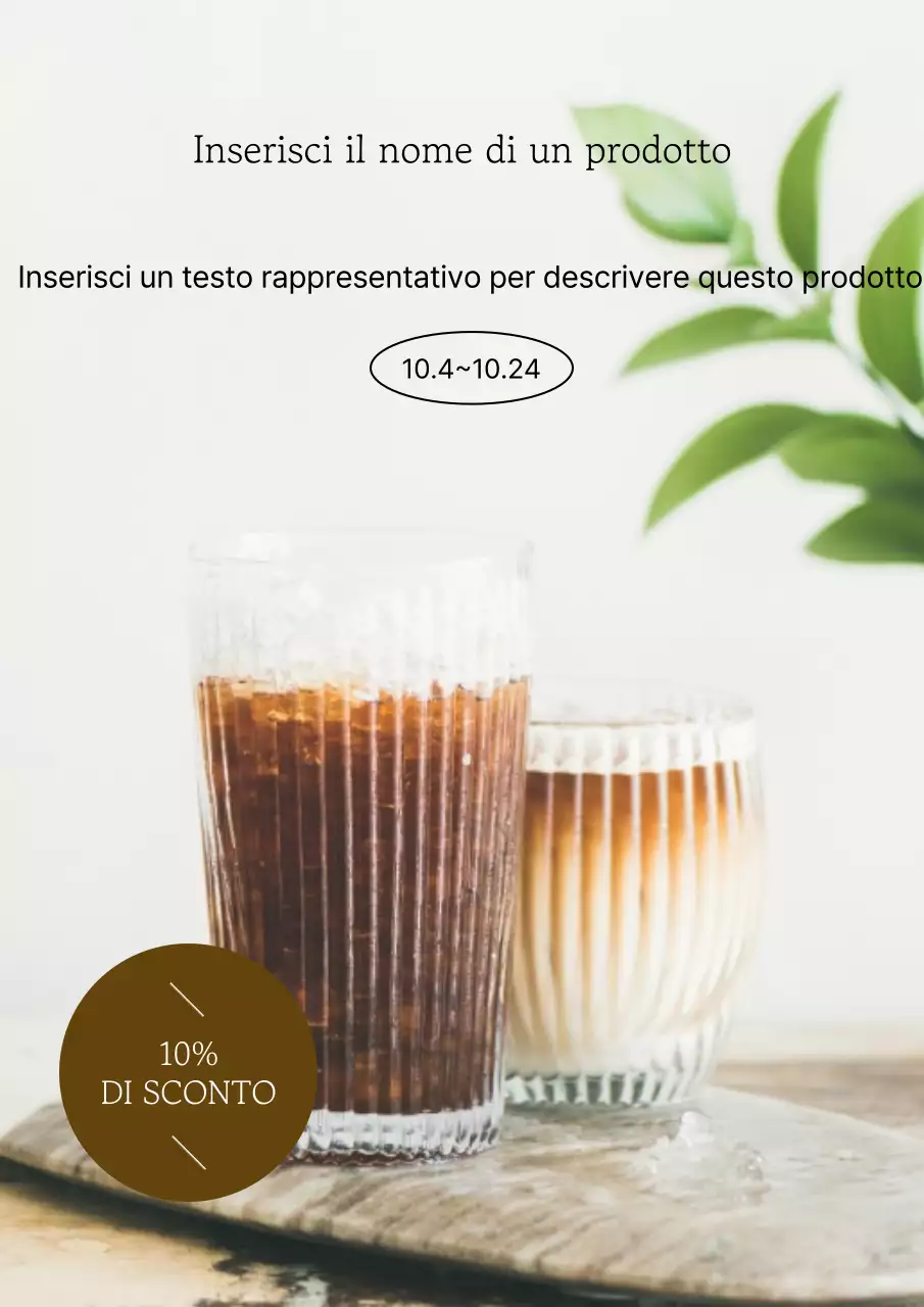 Sconto Beige Moderno Caffè