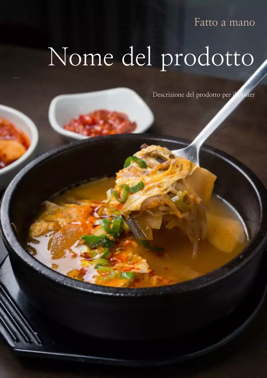 materiali promozionali alimentari di colore scuro