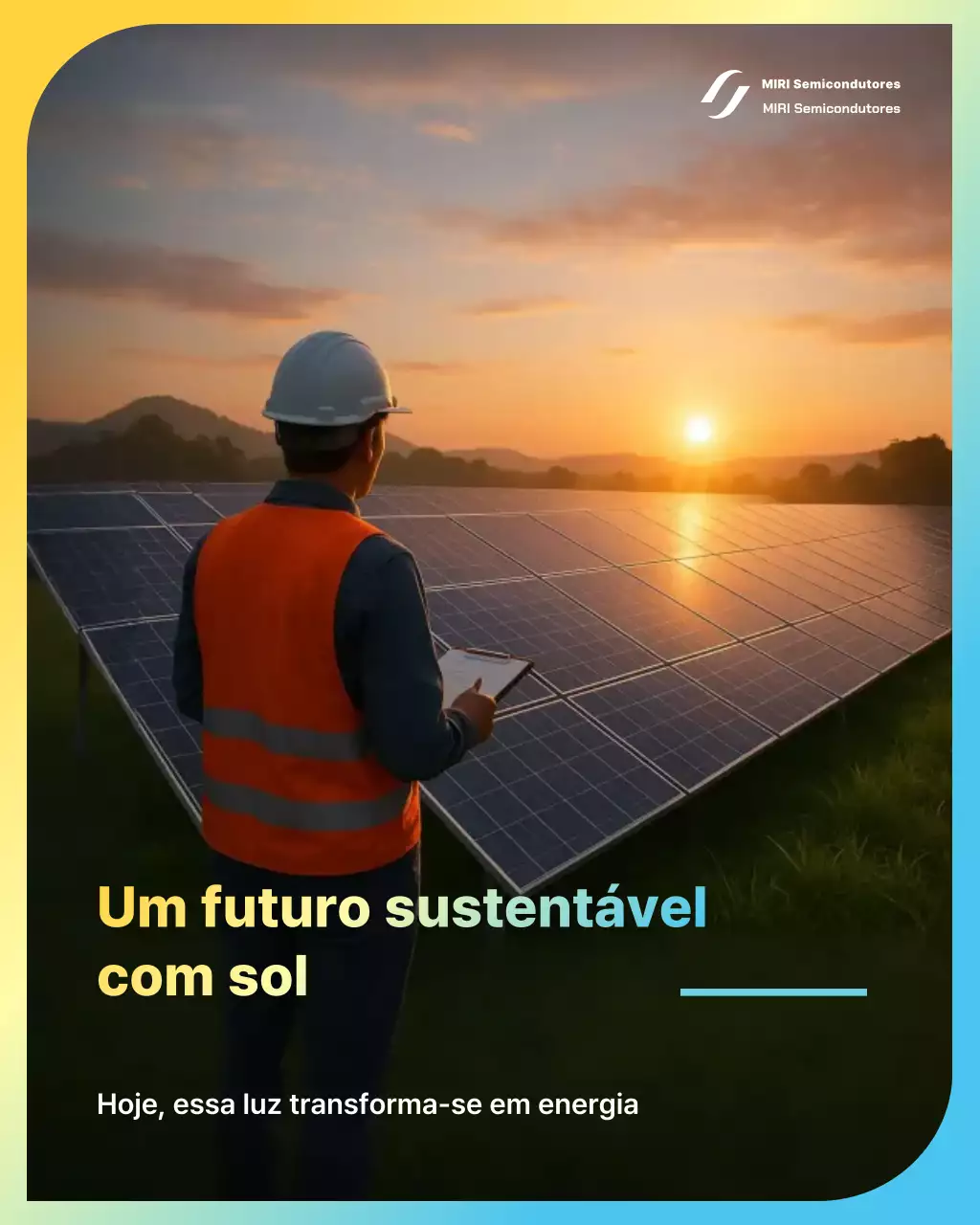Anúncio de Energia Moderna Amarela