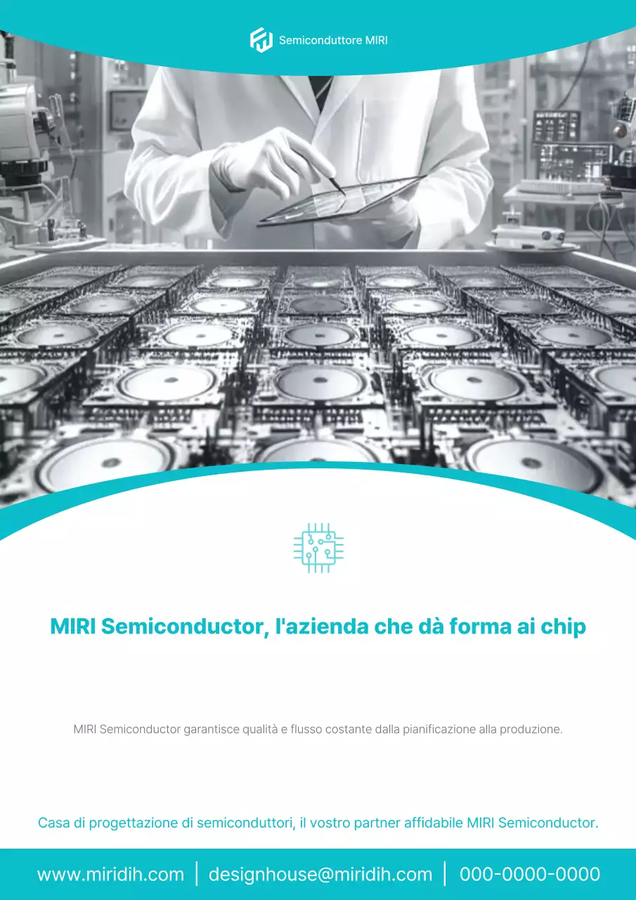 Pubblicità di semiconduttori moderni blu cielo