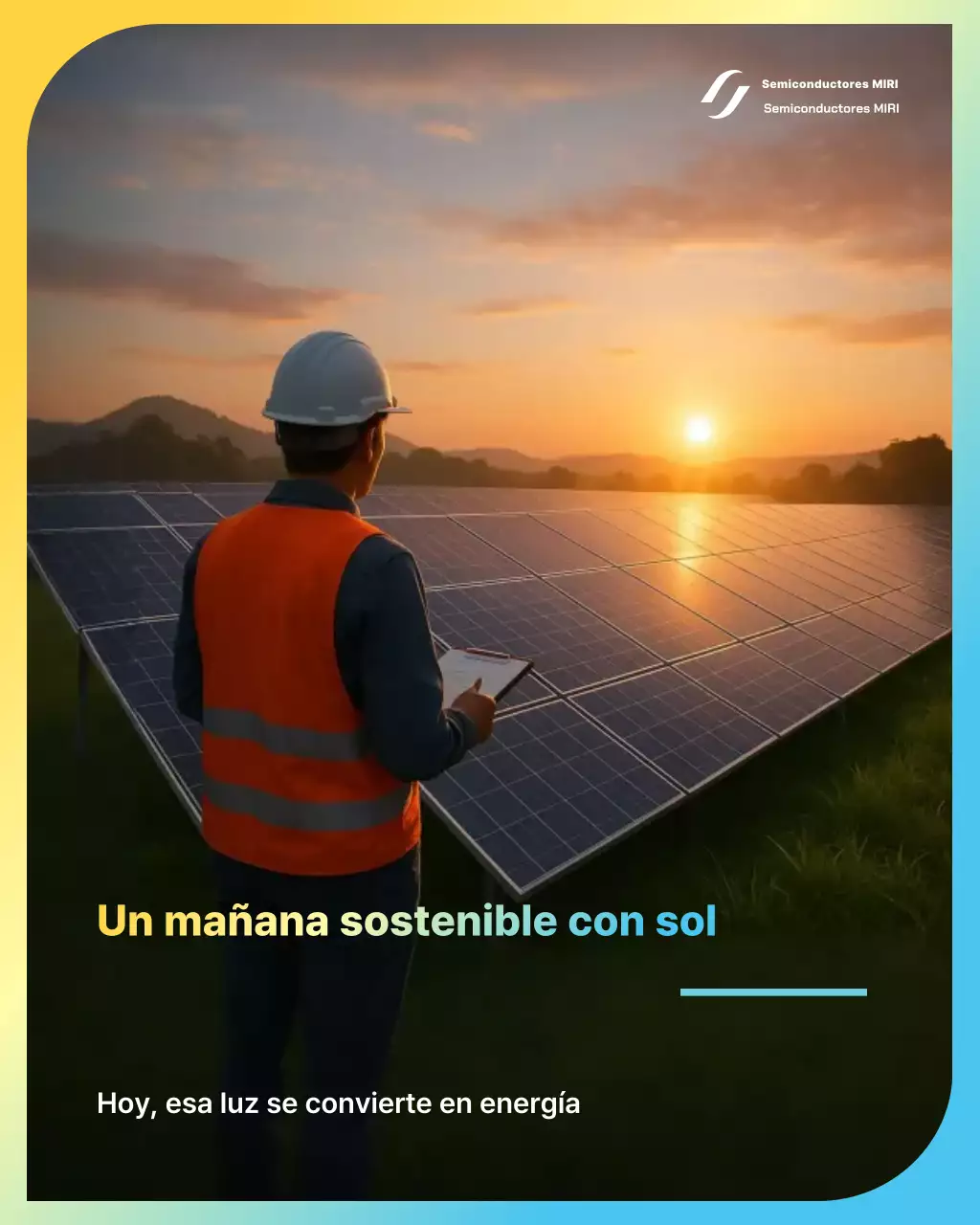 Anuncio de energía moderna amarilla