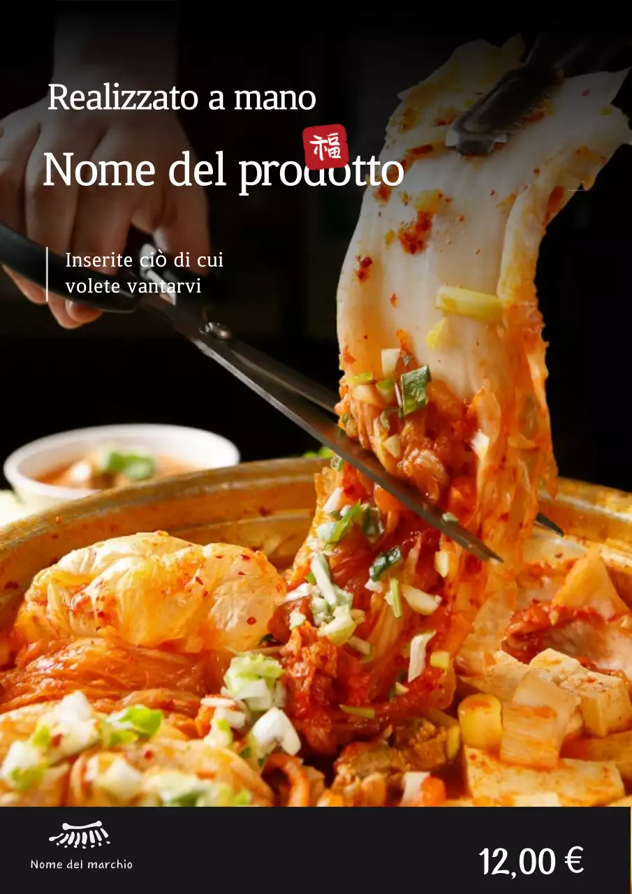 materiali promozionali alimentari di colore scuro