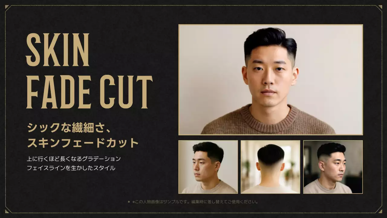 黒 クラシック 理髪 看板