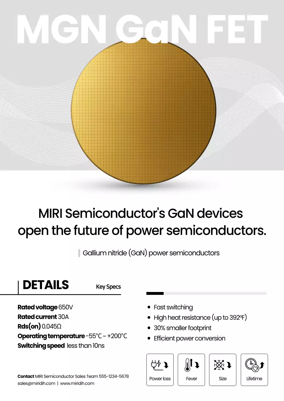 gold modern semiconductor advertisement