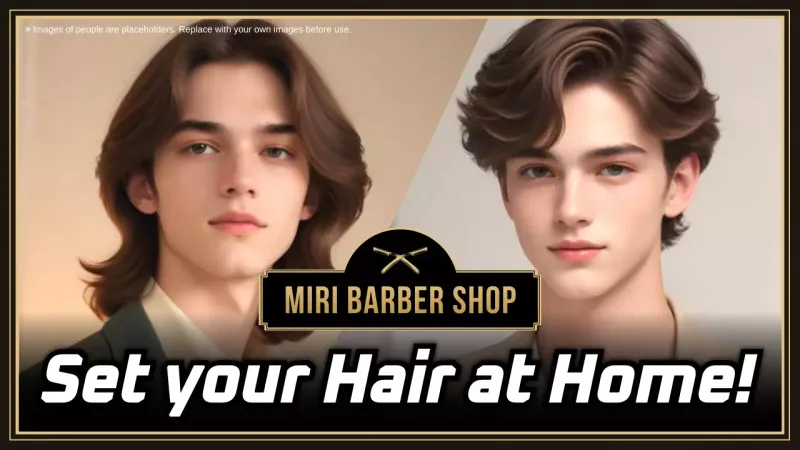 beige modern hair styling advertisement