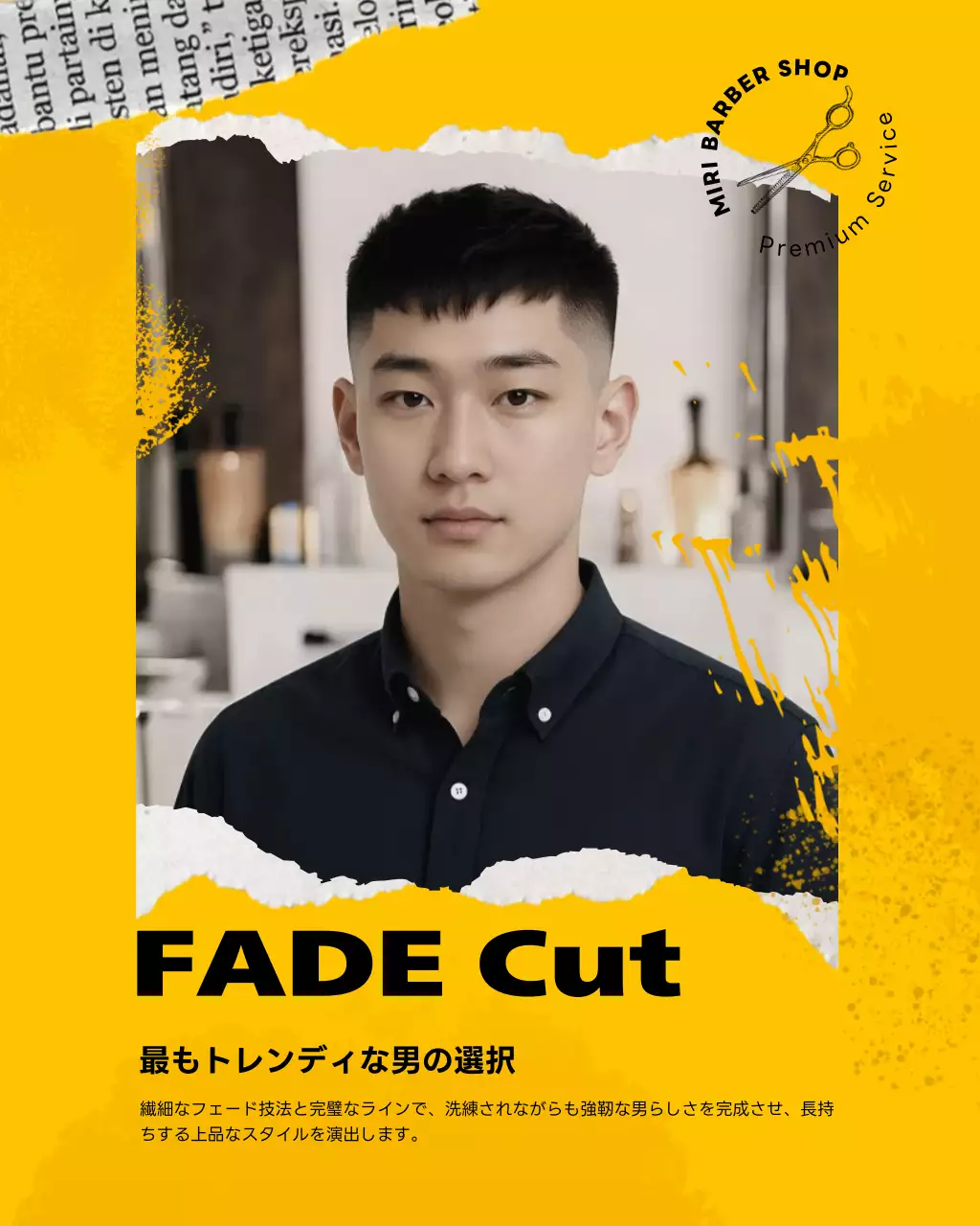 黄色 モダン 美容 メニュー