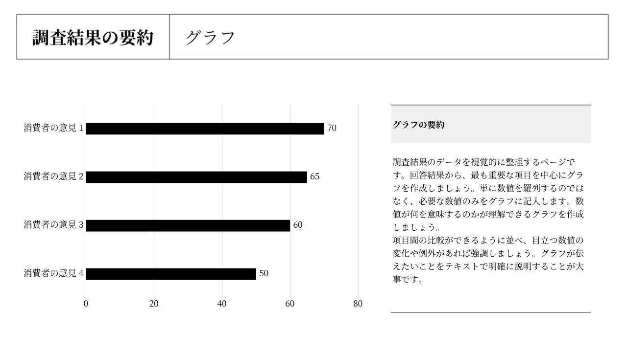 白黒 シンプル ビジネス 報告書