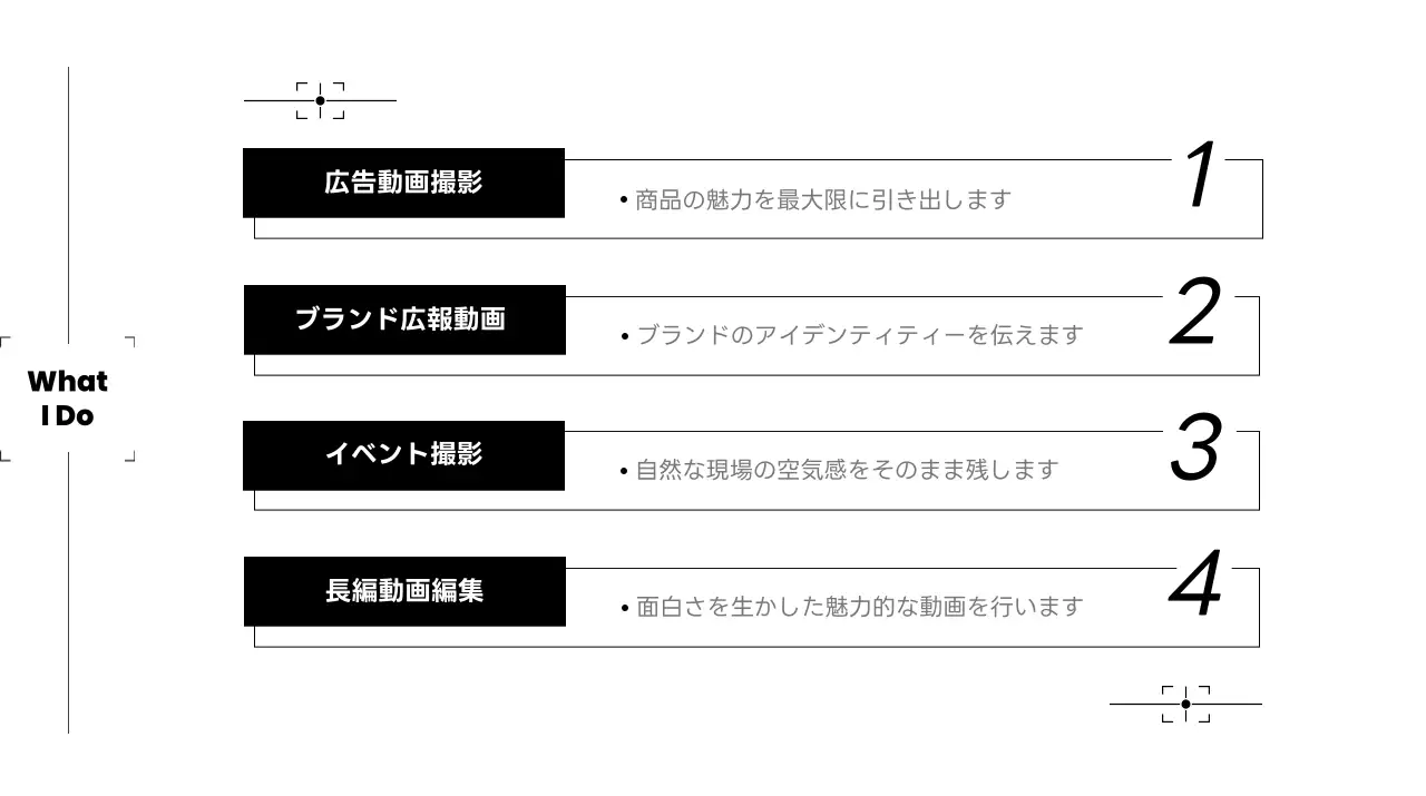 黒 モダン プロフィール 名刺