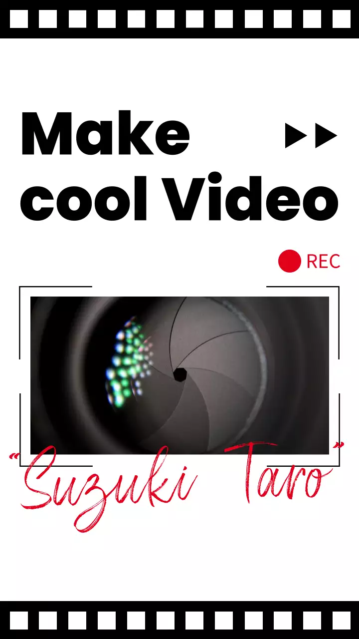 白黒 モダン ビデオ 名刺