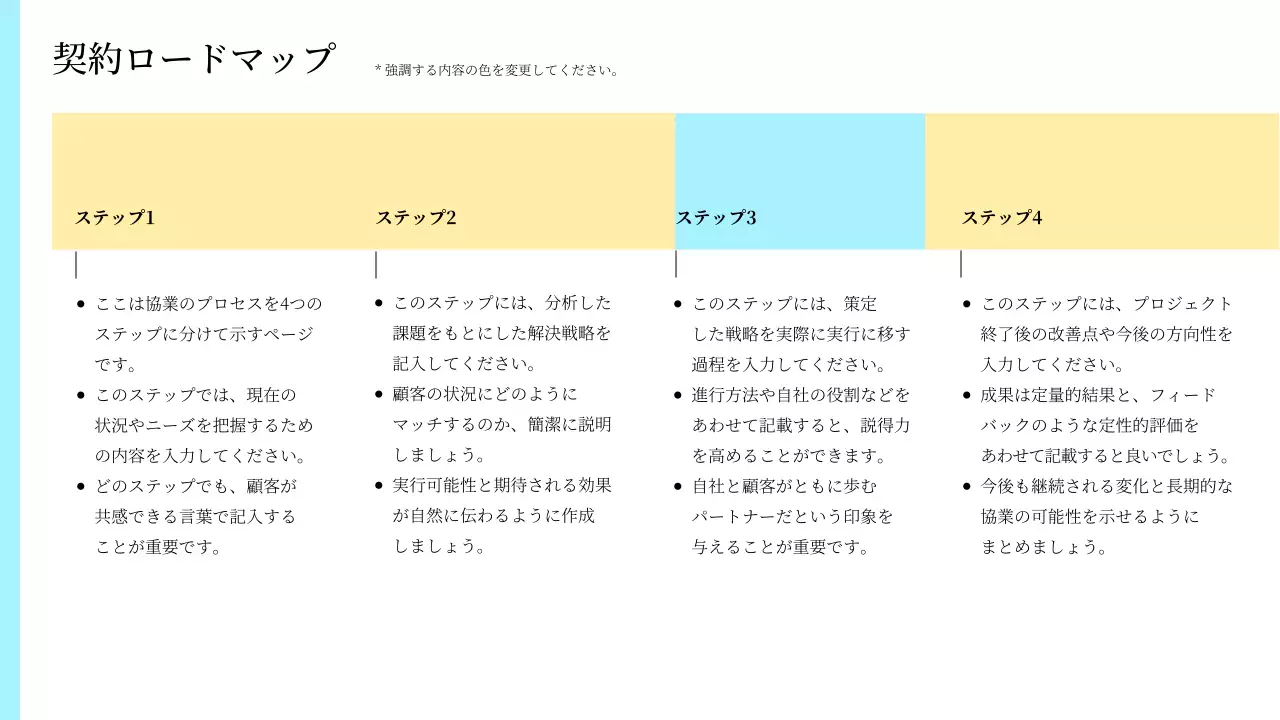 黄色 シンプル コンサルティング 企画書