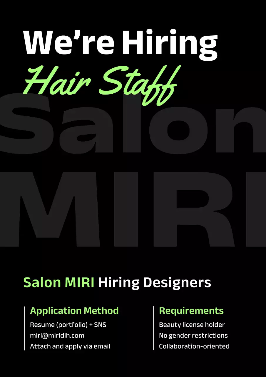 thông báo tuyển dụng hiện đại màu đen