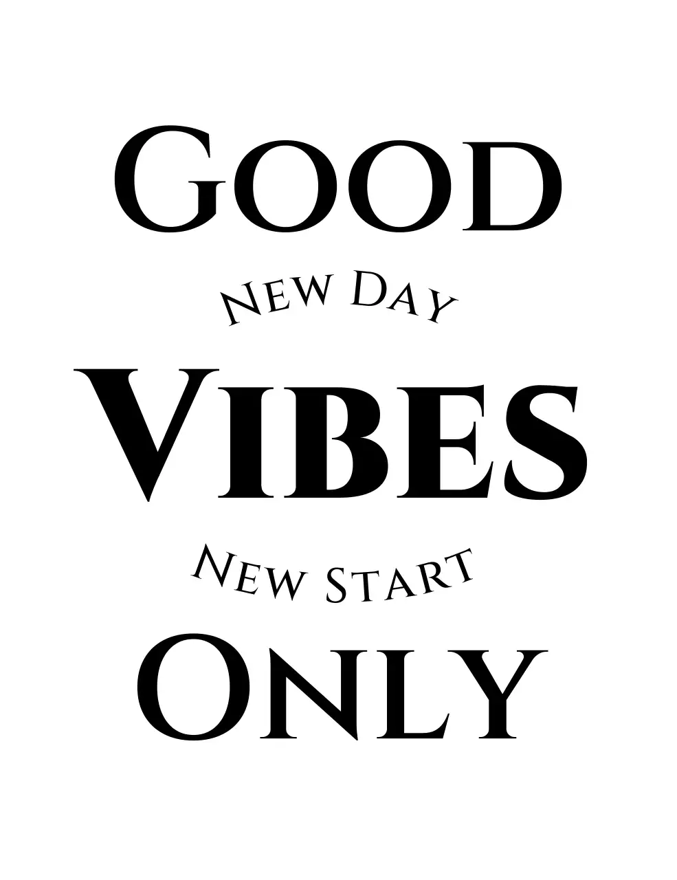 白黒 シンプル モチベーション ポスター シンプルフレーズ