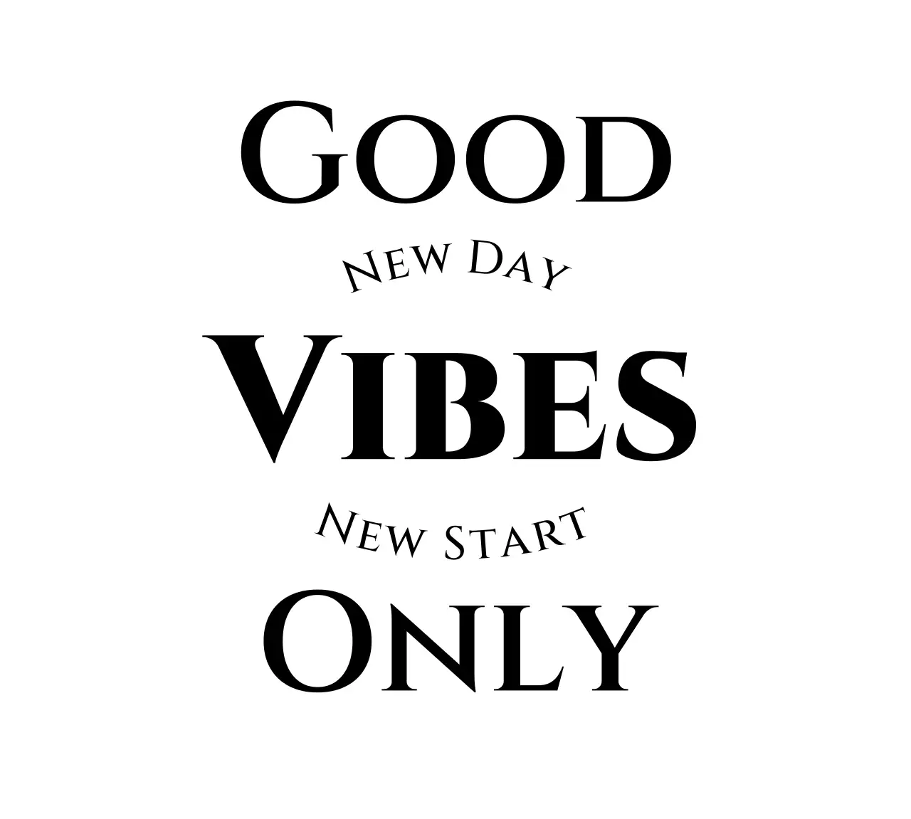 白黒 シンプル モチベーション ポスター シンプルフレーズ