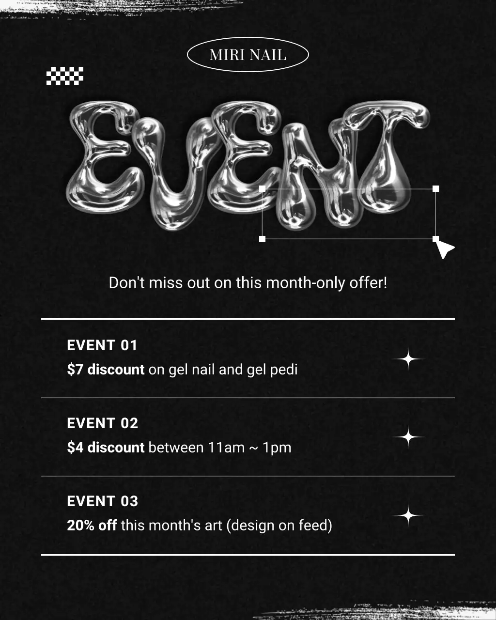 promosi kuku modern hitam