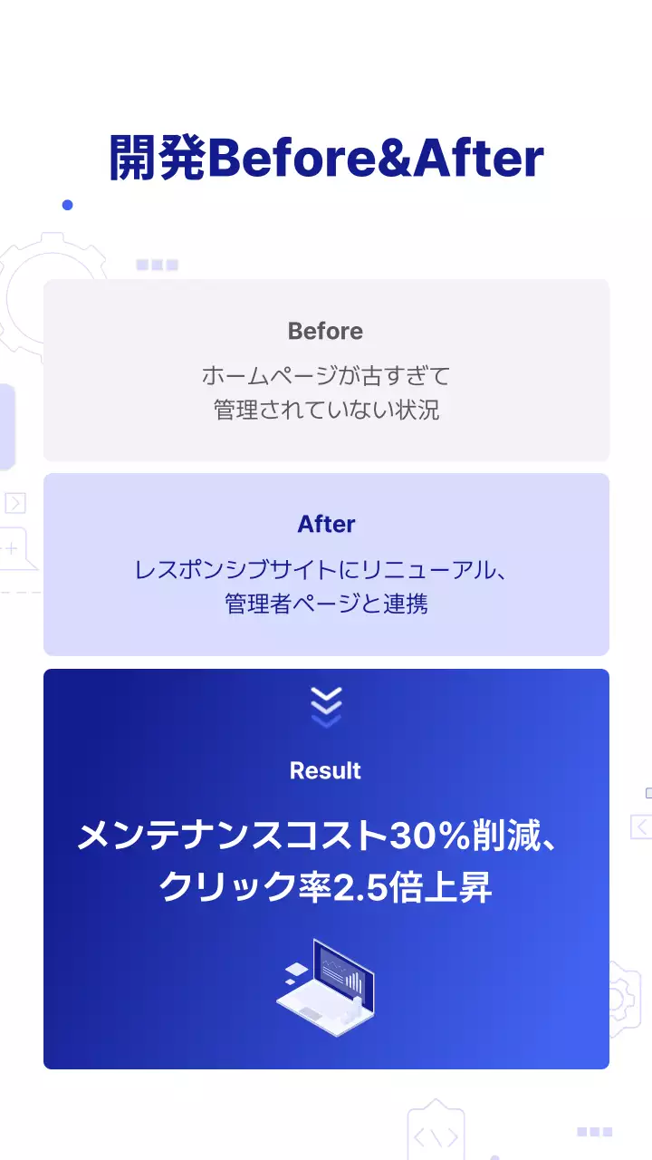 青 モダン ウェブサイト ポスター