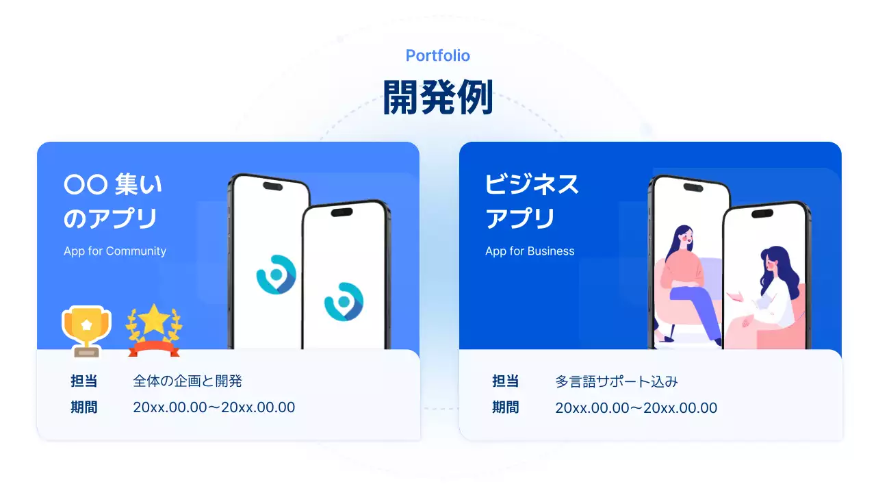 青 シンプル 企業 プレゼンテーション