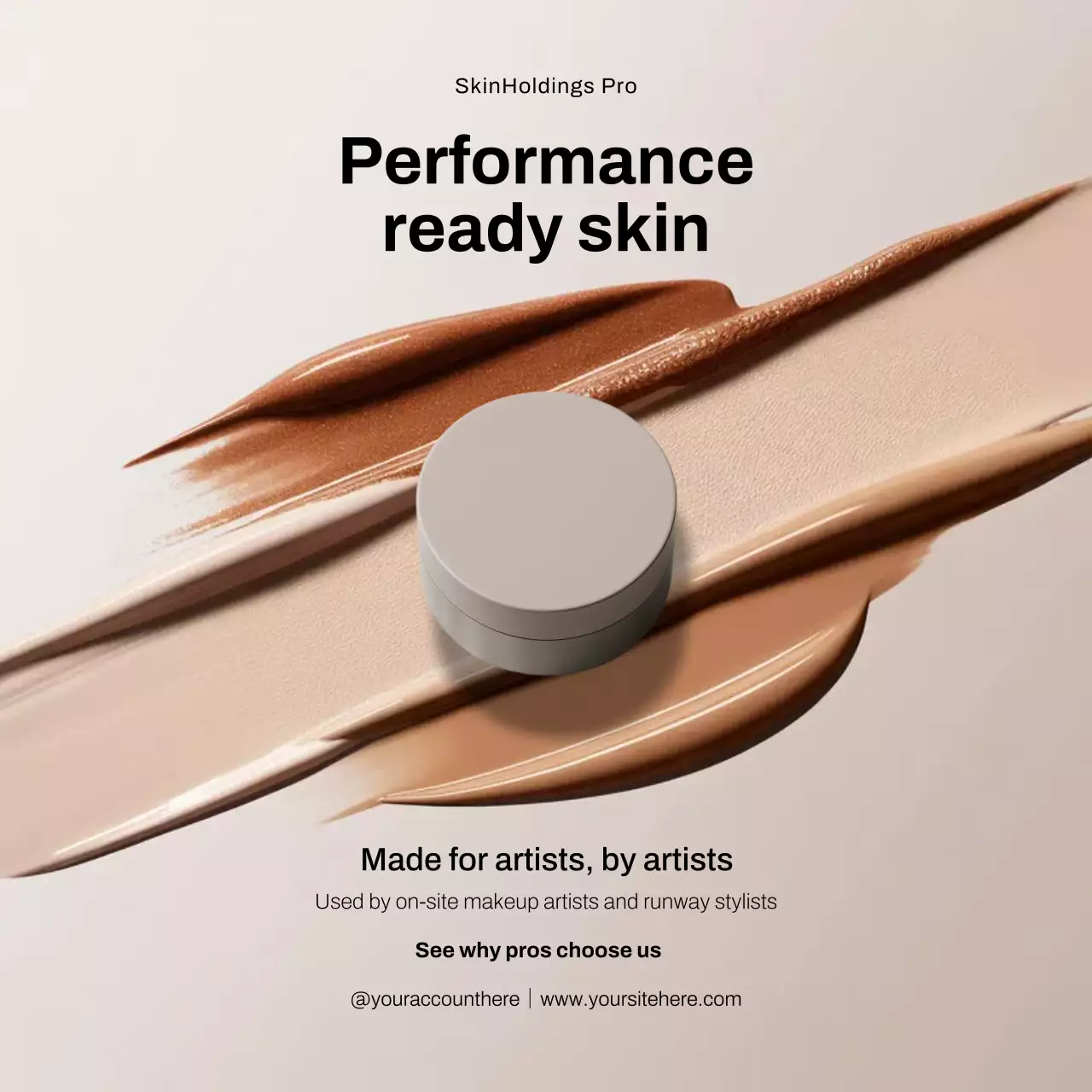 Beige Modern Makeup Promotion Instagram Post