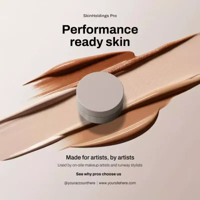 Beige Modern Makeup Promotion Instagram Post