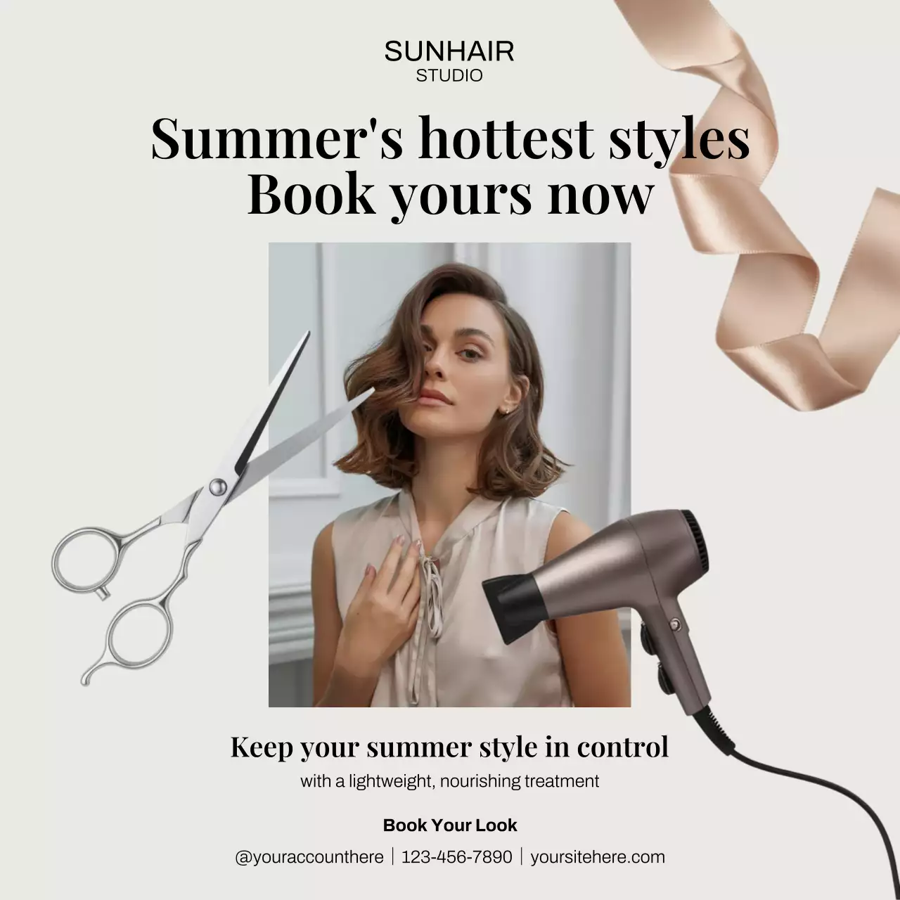 Bbeige Modern Hair Promotion Instagram Post